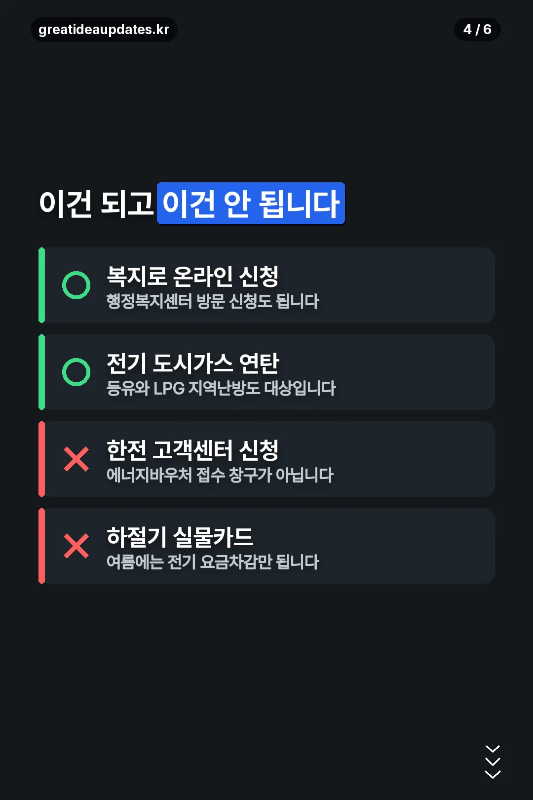 되는 것과 안 되는 것