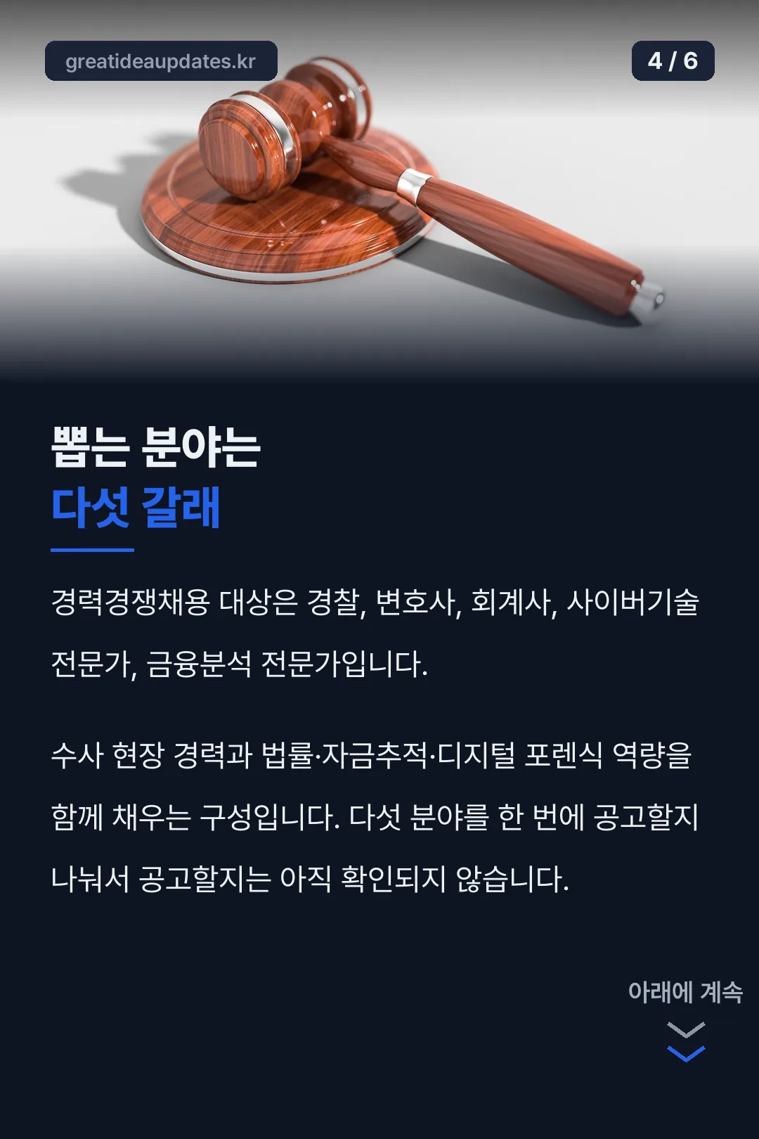 경력경쟁채용 분야