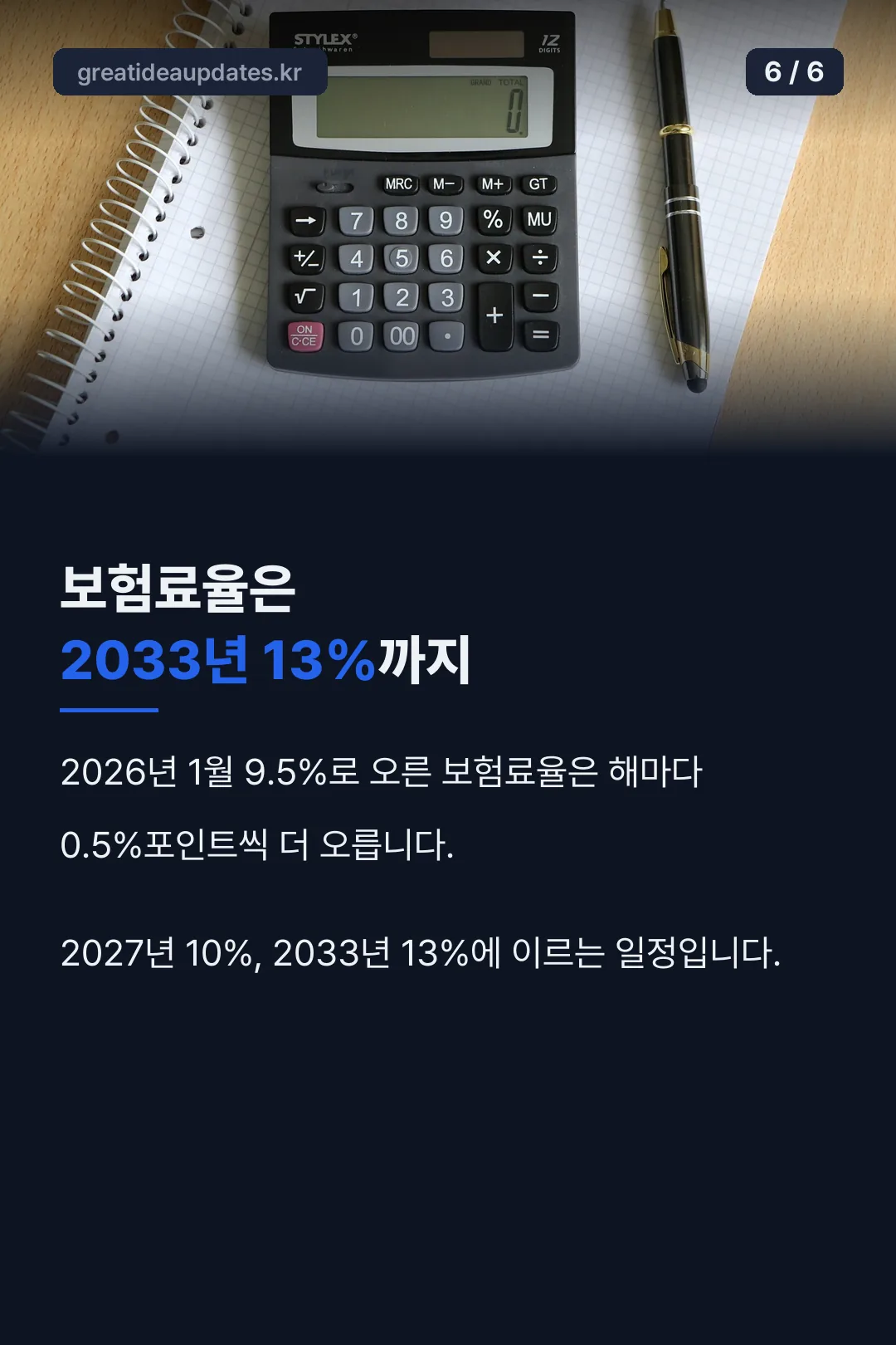 보험료율 2033년 13%